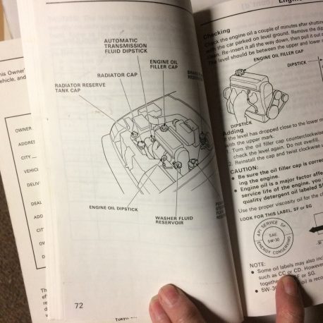 1989 Honda Accord Owners Manual